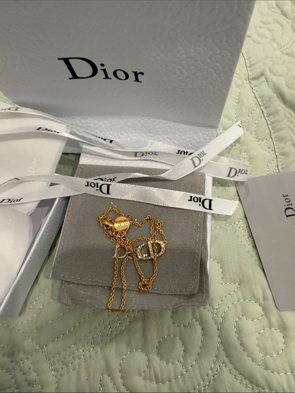 Fashion Gold CD Logo Pendant Necklace with Chain - Picture 5 of 5